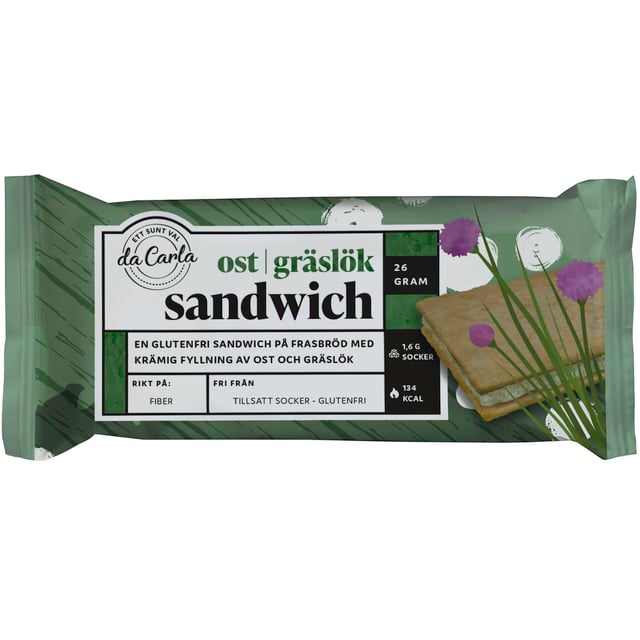 da Carla Glutenfri Sandwich Ost & Gräslok 24 g | Mat & dryck - Skafferi - Bröd,Mat & dryck - Glutenfritt | Apoteka