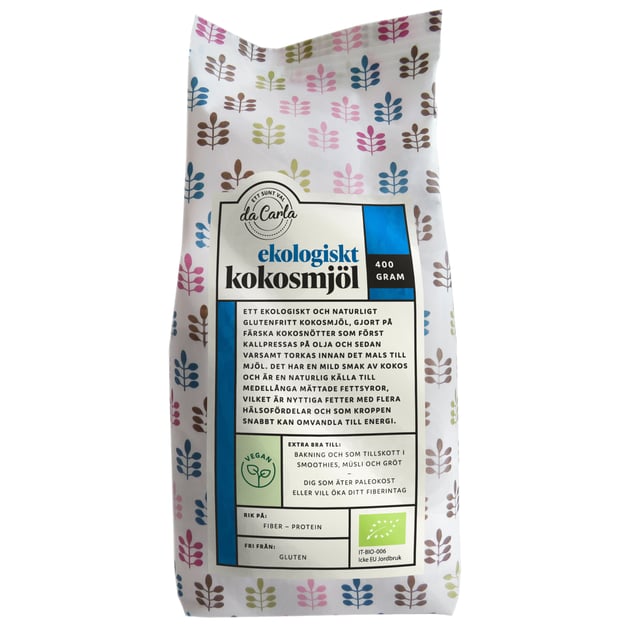 Da Carla Kokosmjöl Eko 400 g | Mat & dryck - Skafferi - Mjöl, gryn & bakmixer,Mat & dryck - Glutenfritt | Apoteka