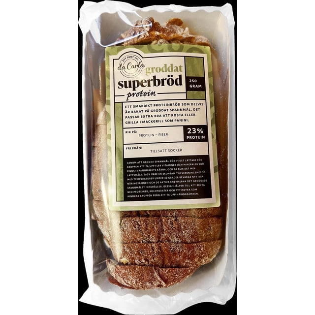 da Carla Groddat Superprotein bröd 250 g | Mat & dryck - Skafferi - Bröd,Mat & dryck - Glutenfritt | Apoteka