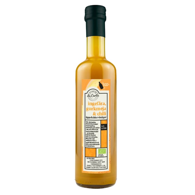 da Carla Ekologisk Äppelcider Vinegär med Ingefära, Gurkmeja och Chili 500 ml | Mat & dryck - Superfood - Äppelcidervinäger | Apoteka