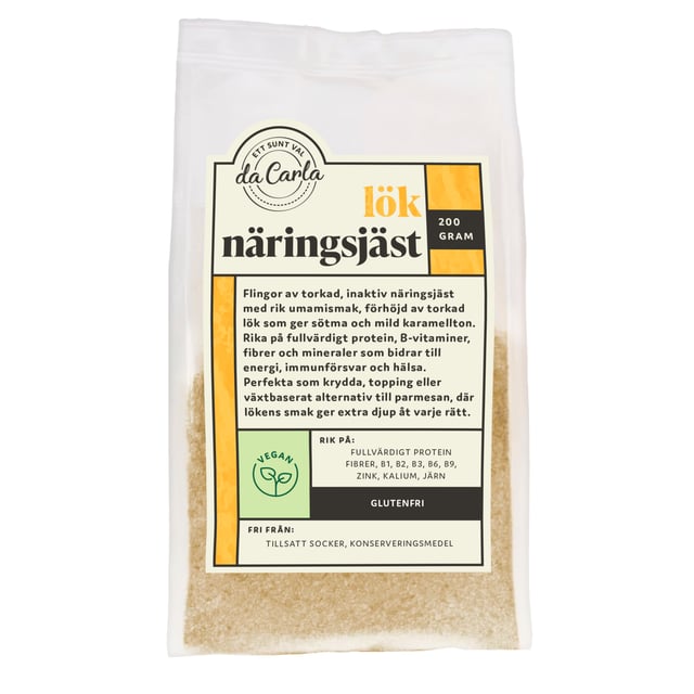 da Carla Näringsjäst flingor Lök 200 g | Mat & dryck - Skafferi - Kryddor & smaksättning - Näringsjäst | Apoteka