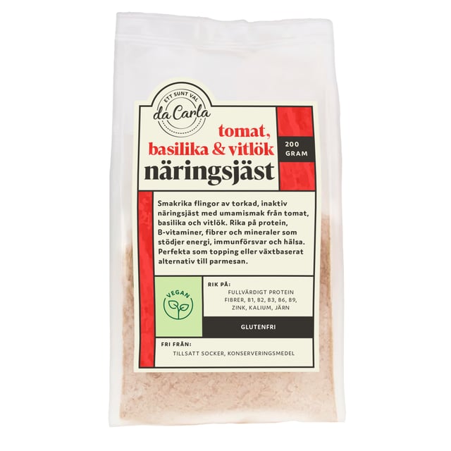 da Carla Näringsjäst flingor Tomat, Basilika & Vitlök 200 g | Mat & dryck - Skafferi - Kryddor & smaksättning - Näringsjäst | Apoteka