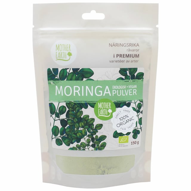 Mother Earth Ekologiskt Moringapulver 150g | Mat & dryck - Skafferi - Kryddor & smaksättning - Kryddor,Mat & dryck - Superfood - Smoothiepulver | Apoteka