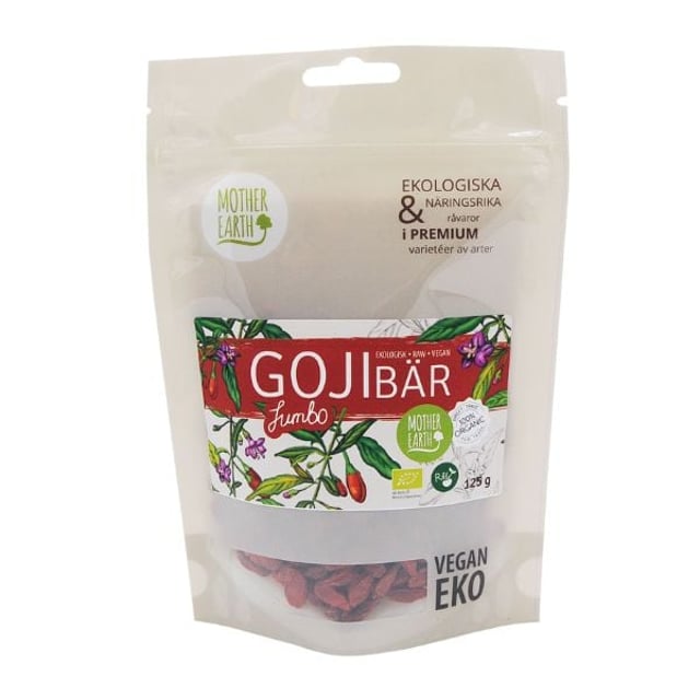 Mother Earth Gojibär Jumbo Premium EKO 125g | Mat & dryck - Snacks & godis - Naturgodis,Mat & dryck - Skafferi - Torkad frukt, nötter & frön | Apoteka