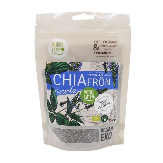 Mother Earth Chiafrö Svarta RAW & EKO 250g | Mat & dryck - Skafferi - Torkad frukt, nötter & frön | Apoteka