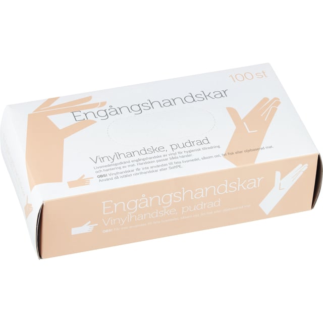 Fixa Engångshandskar Vinyl Pudrade Large 100 st | Hjälpmedel & säkerhet - Hygienartiklar - Engångshandskar | Apoteka