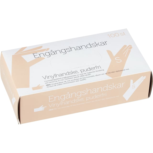 Fixa Engångshandskar Vinyl Puderfria Small 100 st | Hjälpmedel & säkerhet - Hygienartiklar - Engångshandskar | Apoteka