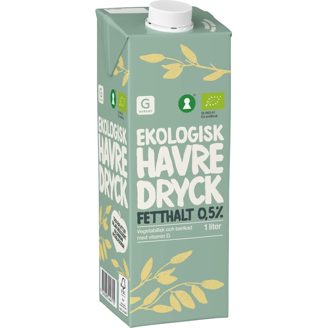Garant Ekologisk Havredryck 1000 ml | Mat & dryck - Drycker - Växtbaserad dryck | Apoteka