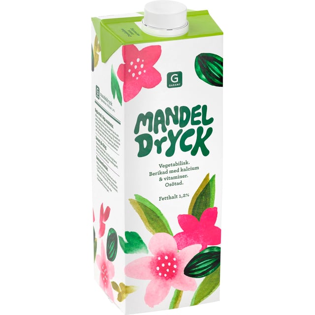 Garant Mandeldryck 1 liter | Mat & dryck - Drycker - Växtbaserad dryck | Apoteka