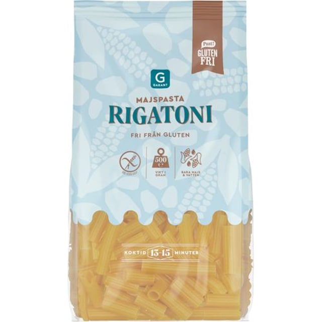 Garant Rigatoni glutenfri 500 g | Mat & dryck - Skafferi - Pasta, ris & nudlar,Mat & dryck - Glutenfritt | Apoteka