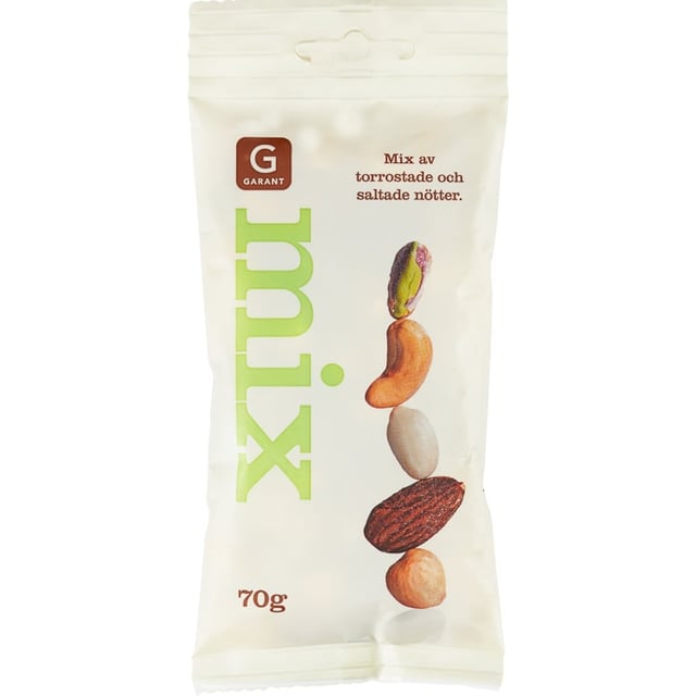 Garant Nötmix rostade & saltade 70 g | Mat & dryck - Skafferi - Torkad frukt, nötter & frön,Mat & dryck - Snacks & godis - Naturgodis | Apoteka