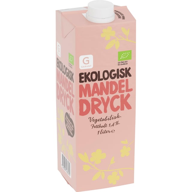 Garant Ekologisk Mandeldryck 1000 ml | Mat & dryck - Drycker - Växtbaserad dryck | Apoteka