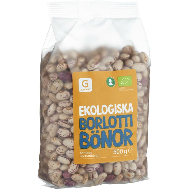 Garant Ekologiska Borlotti Bönor 500g | Mat & dryck - Skafferi - Bönor & linser | Apoteka