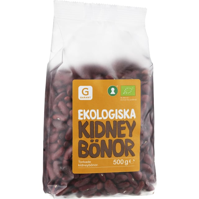 Garant Ekologiska Torkade Kidney Bönor 500g | Mat & dryck - Skafferi - Bönor & linser | Apoteka