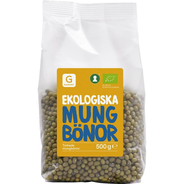 Garant Ekologiska Mungbönor 500g | Mat & dryck - Skafferi - Bönor & linser | Apoteka
