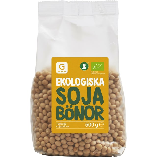 Garant Ekologiska Sojabönor 500g | Mat & dryck - Skafferi - Bönor & linser | Apoteka