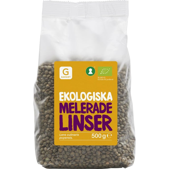 Garant Ekologiska Melerade Linser 500g | Mat & dryck - Skafferi - Bönor & linser | Apoteka