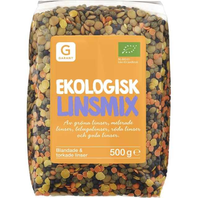 Garant Ekologisk Linsmix 500g | Mat & dryck - Skafferi - Bönor & linser | Apoteka