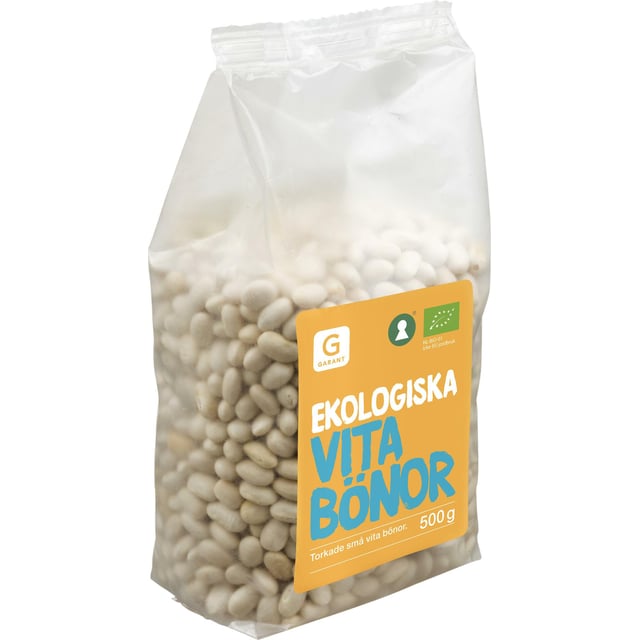 Garant Ekologiska Vita Bönor 500g | Mat & dryck - Skafferi - Bönor & linser | Apoteka