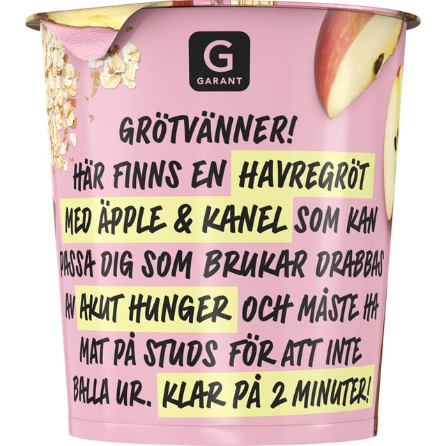 Garant Grötkopp Äpple & Kanel 65 g | Mat & dryck - Skafferi - Gröt, flingor & müsli | Apoteka