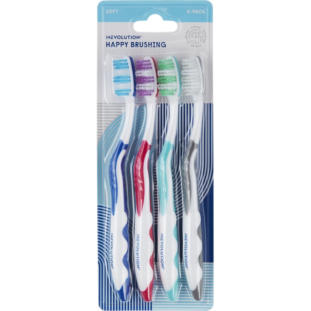 Mevolution Tandborstar Mjuk 4 st - Olika färger | Munvård - Tandborste - Manuell tandborste | Apoteka