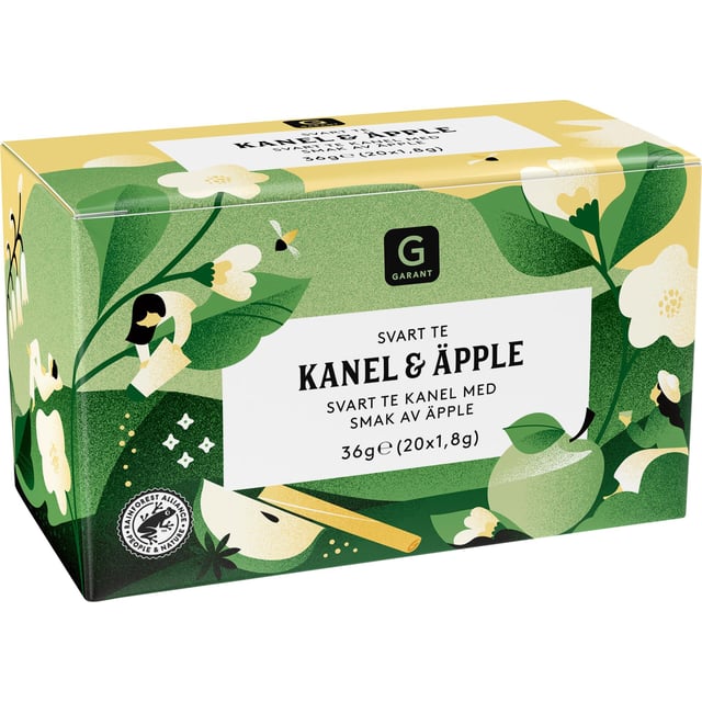 Garant Svart Te Äpple Kanel 36 g