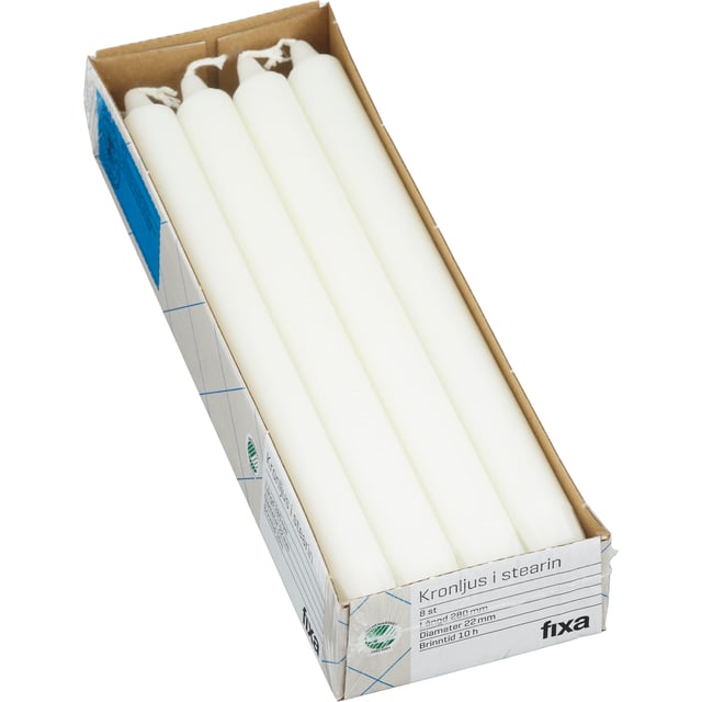 Fixa Kronljus 28cm Vit 8 st | Hushåll - Doftljus & rumsdofter | Apoteka