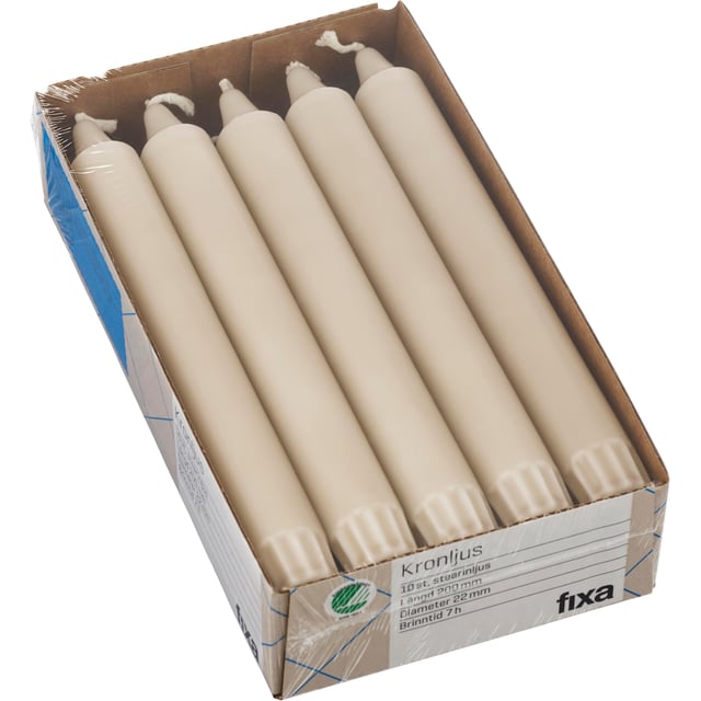 Fixa Kronljus Beige 10 st | Hushåll - Doftljus & rumsdofter | Apoteka