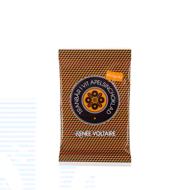 Renée Voltaire Tranbär i Vit Apelsinchoklad 45g EKO | Mat & dryck - Snacks & godis - Choklad,Mat & dryck - Skafferi - Torkad frukt, nötter & frön | Apoteka