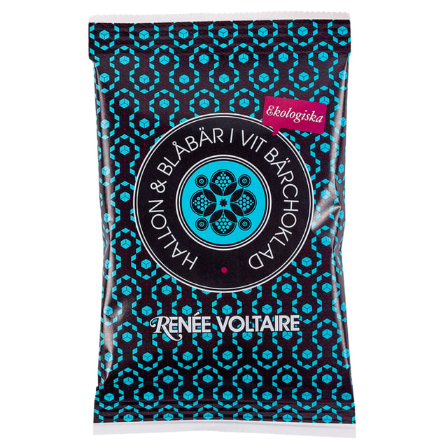 Renée Voltaire Hallon & Blåbär i Vit Bärchoklad 45g EKO | Mat & dryck - Snacks & godis - Choklad,Mat & dryck - Skafferi - Torkad frukt, nötter & frön | Apoteka