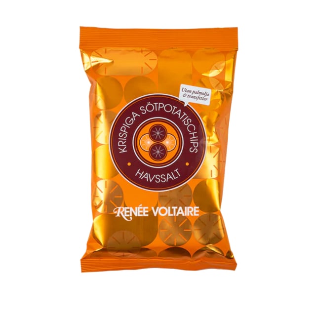 Renée Voltaire Krispiga Sötpotatischips Havssalt 80 g | Mat & dryck - Snacks & godis - Chips & popcorn | Apoteka