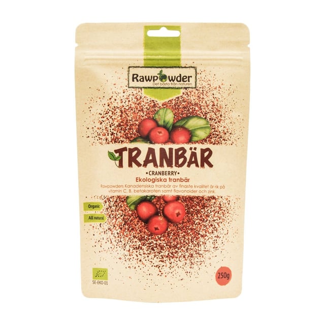 Rawpowder Tranbär Torkade 250 g | Mat & dryck - Superfood - Smoothiepulver,Mat & dryck - Skafferi - Torkad frukt, nötter & frön | Apoteka