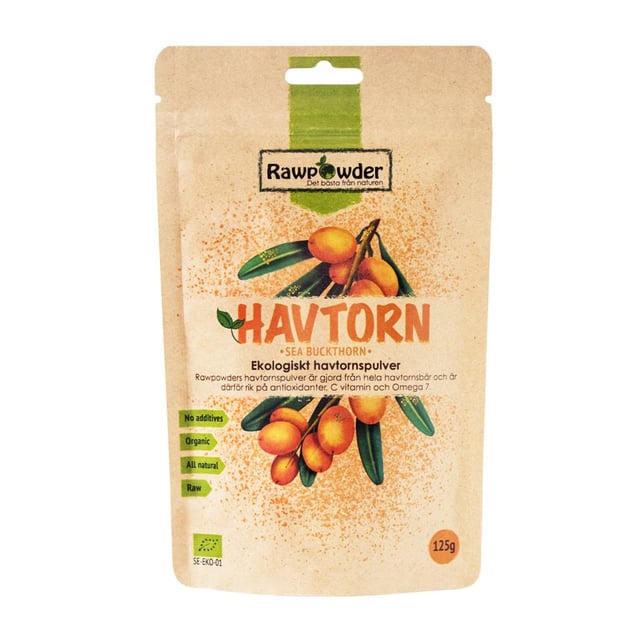 Rawpowder Havtorn Pulver 125 g | Mat & dryck - Superfood - Smoothiepulver,Mat & dryck - Skafferi - Torkad frukt, nötter & frön | Apoteka