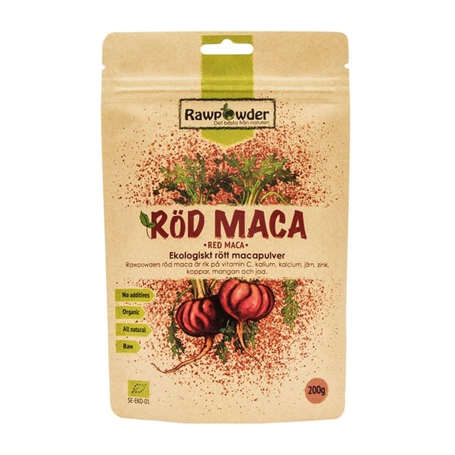 Rawpowder Macapulver Röd 200 g EKO | Mat & dryck - Superfood - Smoothiepulver | Apoteka