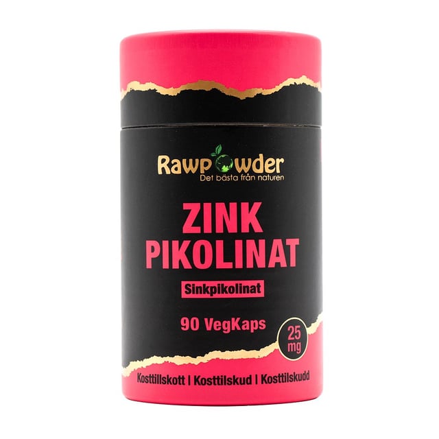 Rawpowder Zink Pikolinat 25mg 90 VegKaps | Vitaminer & kosttillskott - Vitaminer & mineraler - Zink | Apoteka