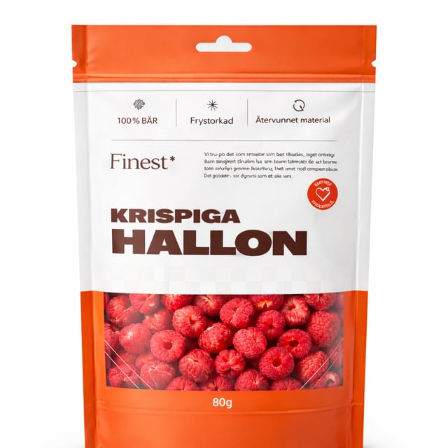 Finest Seasoning Frystorkade Hallon 80 g | Mat & dryck - Skafferi - Torkad frukt, nötter & frön | Apoteka