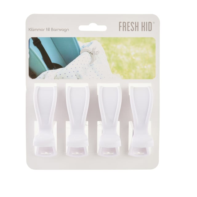 Fresh Kid Klämma till Barnvagn Vit 7cm 4 st | Baby, barn & förälder - Barnvagnstillbehör | Apoteka
