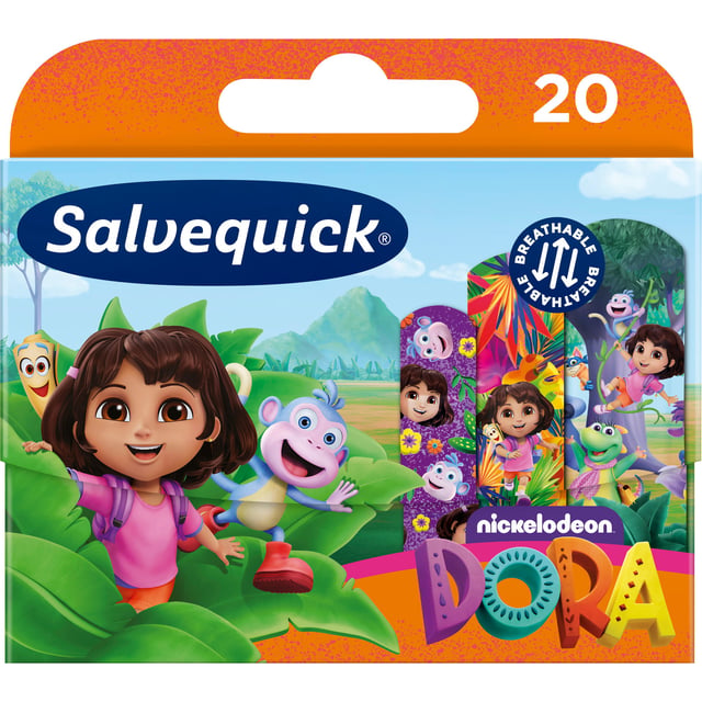 Salvequick Dora Barnplåster 20 st | Sår, bett & stick - Sår - Plåster - Barnplåster,Baby, barn & förälder - Lilla apoteket - Barnplåster | Apoteka