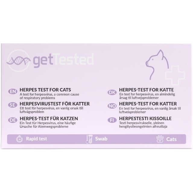 Get Tested. Herpestest för katter 1 st | Djur - Djurtillbehör - Tillbehör för hund & katt | Apoteka