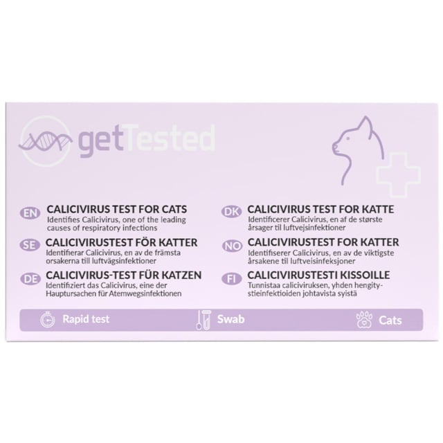 Get Tested Calicivirus test för katter 1 st | Djur - Mage & tarm för djur - Magproblem & diarré hos katter | Apoteka
