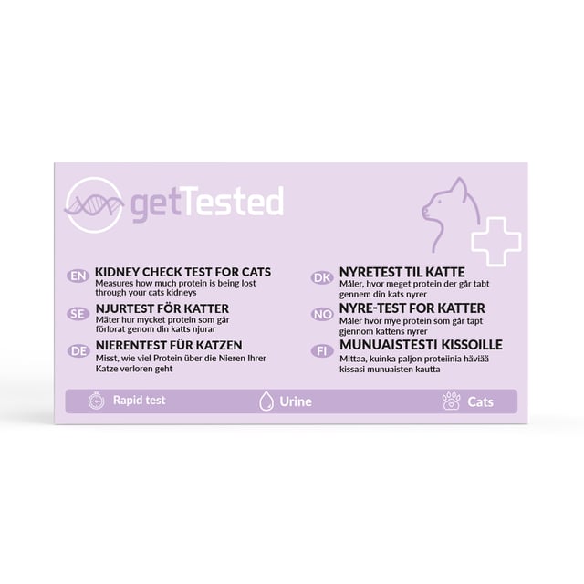 Get Tested Njurfunktionstest för katter 3 st | Djur - Djurfoder & tillskott - Tillskott för lever & njurar,Djur - Djurtillbehör - Tillbehör för hund & katt | Apoteka