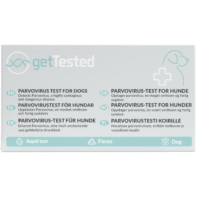 Get Tested Parvovirus-test för hundar 1 st | Djur - Mage & tarm för djur - Magproblem & diarré hos hundar | Apoteka