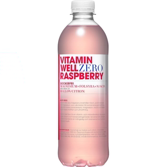 Vitamin Well Zero Raspberry 500 ml | Mat & dryck - Drycker - Funktionell dryck | Apoteka