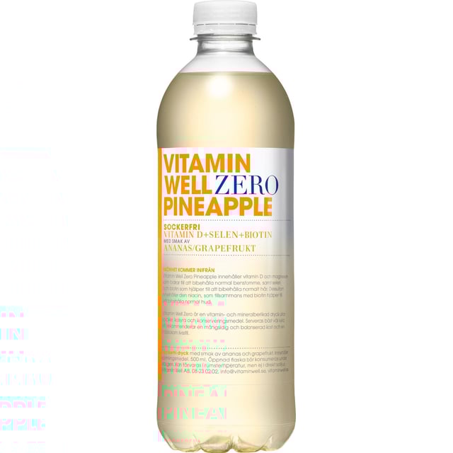 Vitamin Well Zero Pineapple 500 ml | Mat & dryck - Drycker - Funktionell dryck | Apoteka