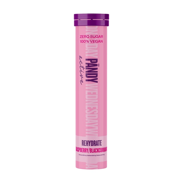 Pändy Rehydrate Effervescent Tablets Raspberry & Blackcurrant 20 tabletter