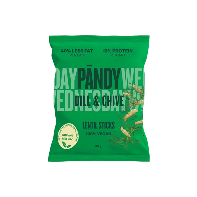 Pändy Lentil Chips Dill & Chive 50g | Mat & dryck - Snacks & godis - Chips & popcorn | Apoteka