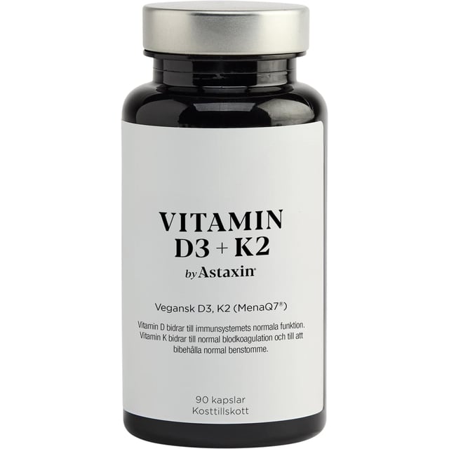 Astaxin Vitamin D3+K2 by Astaxin 90 st kapslar | Vitaminer & kosttillskott - Vitaminer & mineraler - K-vitamin,Vitaminer & kosttillskott - Vitaminer & mineraler - D-vitamin,Vitaminer & kosttillskott - Växtbaserade kosttillskott | Apoteka