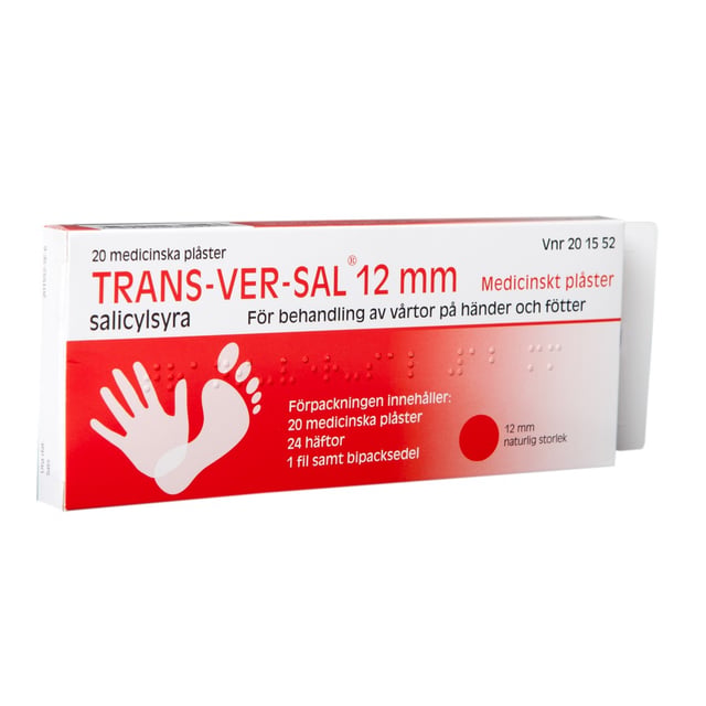 Trans-Ver-Sal medicinskt plåster 12 mm, 20st