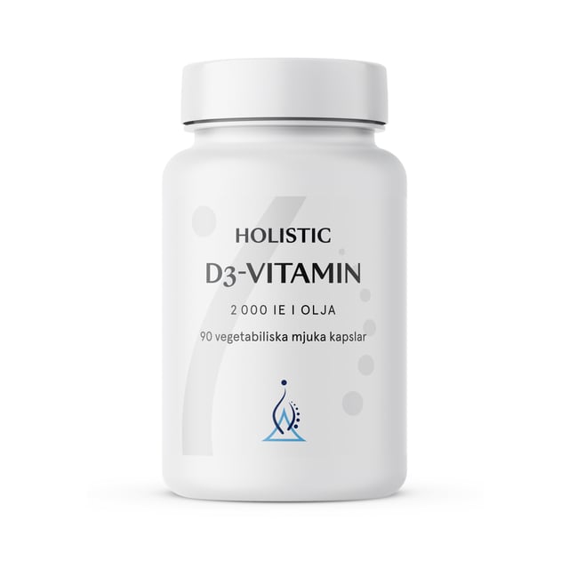 Holistic D3-vitamin 2000 IE (50 µg) i kokosolja 90 vegetabiliska kapslar | Vitaminer & kosttillskott - Vitaminer & mineraler - D-vitamin | Apoteka