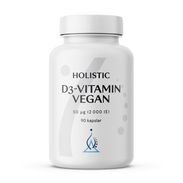 Holistic D3-vitamin vegan 2000IE (50 µg) 90 vegetabiliska kapslar | Vitaminer & kosttillskott - Vitaminer & mineraler - D-vitamin | Apoteka